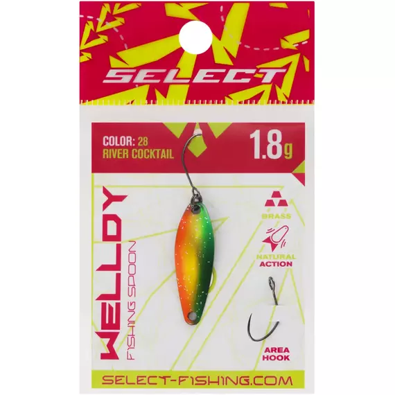 Блешня Select Welldy 1.8g 31mm #28 River Cocktail, Вага блешні: 1.8, Колір блешні: #28 River Cocktail, фото , изображение 2